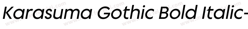 Karasuma Gothic Bold Italic字体转换